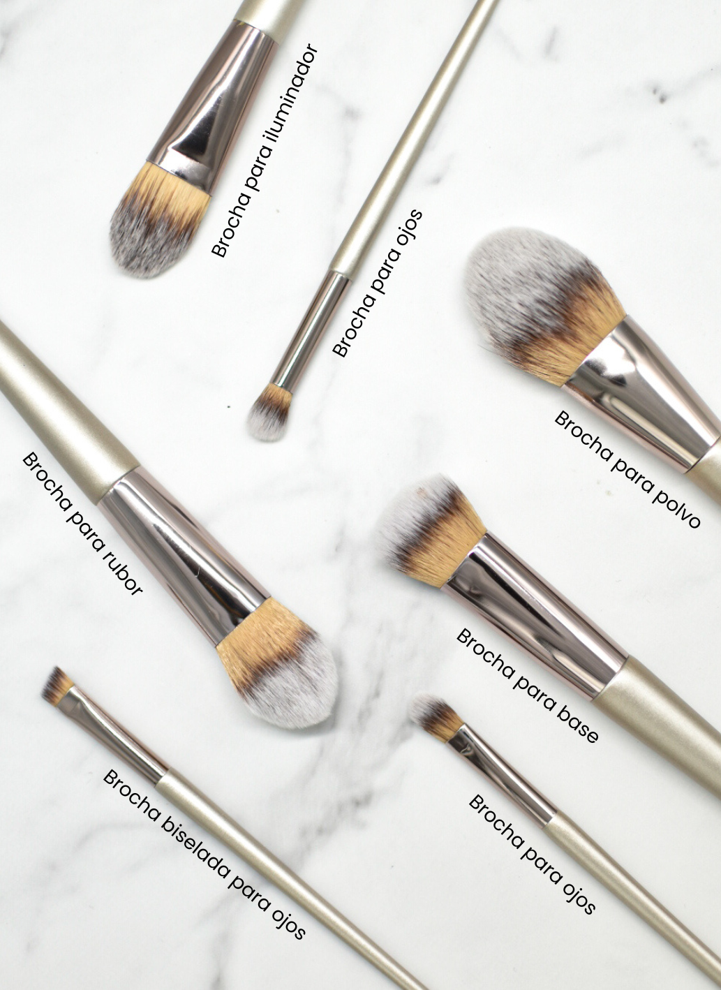 Miniatura 5 de SET X 7  BROCHAS PELO FINO MANGO MADERA